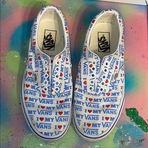 I Love Vans printed tennis shoes